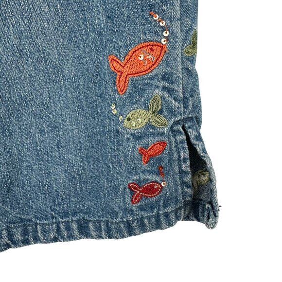 Christopher & Banks Womens Embroidered Fish Capri Jeans Size 6 - Picture 6 of 11